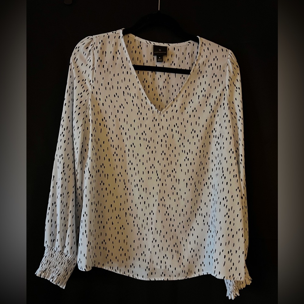 Light blue silky blouse